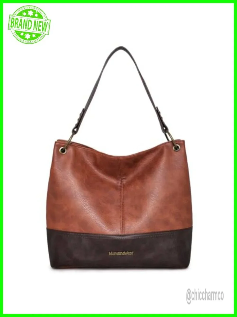 Vegan Leather Hobo Shoulder Bag Slouchy Tote Purse Large Capacity